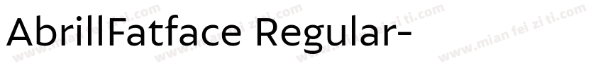 AbrillFatface Regular字体转换